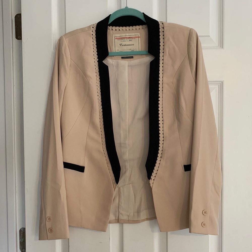 Anthropologie beige blazer